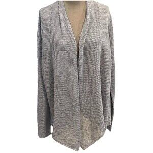 Pure Jill J. Jill Women’s Sweater  XL Cardigan Blue/Gray Open Front